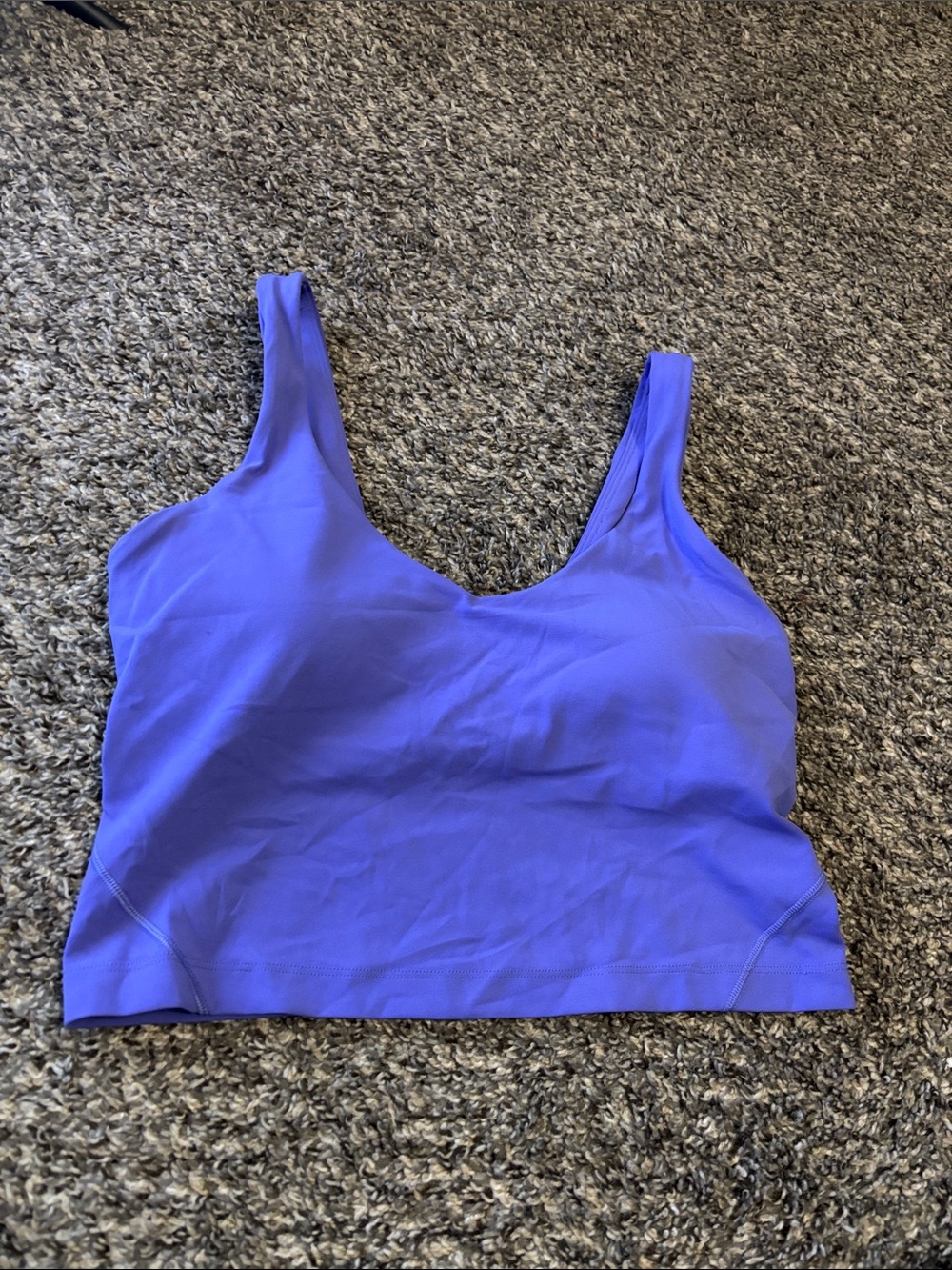 Lululemon sports bra tank 8 purple athletic athleisure good condition yoga sport
